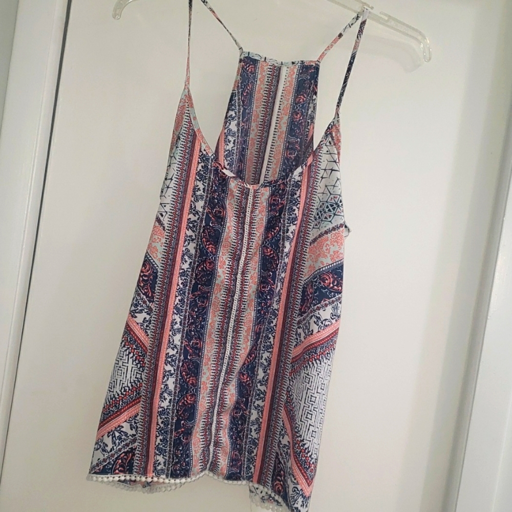 Multi Color Striped Pattern tank top